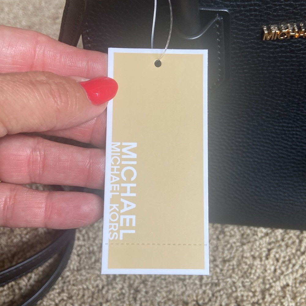 MICHAEL Michael Kors Mercer Messenger Black Leather Bag - Picture 8 of 14